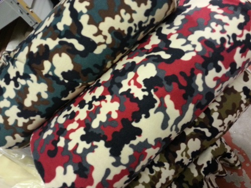 Printed Fleece fabric with Army prints