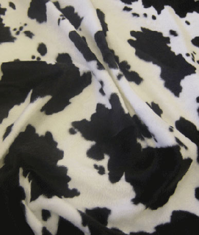 Pony Skin Fur Fabric | Black Cow