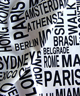 Metro Typographic Curtain Material