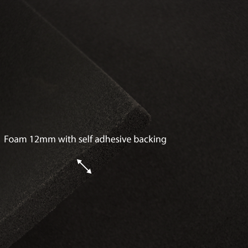 Acoustic Foam 12mm (self adhesive backing) Fabric UK