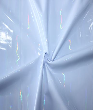Hologram Hi Shine Fabric - White