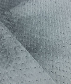 Basket Weave Velvet Upholstery Fabric | Grey