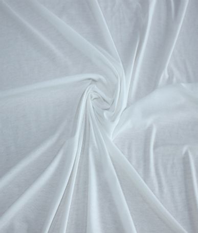 TShirt Fabric Spun Polyester Elastane 175gsm - White