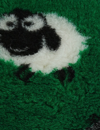 Vet Fur Fabric Non Slip Sheep Print