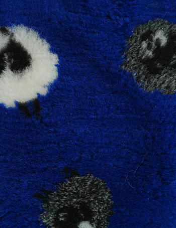 Vet Fur Fabric Non Slip Sheep Print