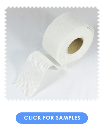 Narrow Spacer Fabric -100mm | White