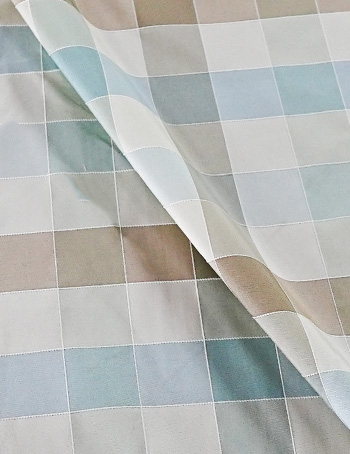Silk Dupion Checks Tibet Fabric