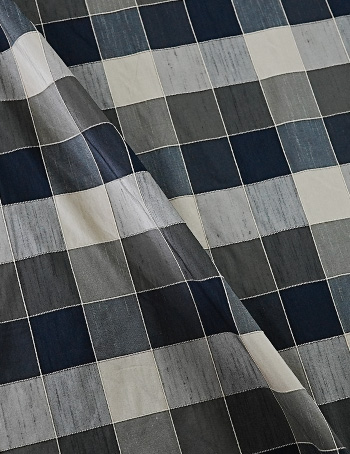 Silk Dupion Checks Tibet Fabric
