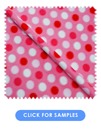 Pink Spotty Fleece Fabric