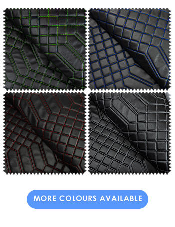 Sportivo Quilted Vinyl Fabric | White Stitch