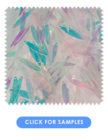 Hologram Mermaid Tear Drop Sequin Fabric | Pink