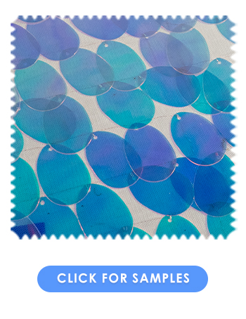 Hologram Mermaid Egg Sequin Fabric | Blue/Pink
