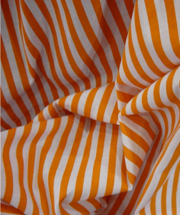 Poly Cotton 1 cm Stripe - Orange
