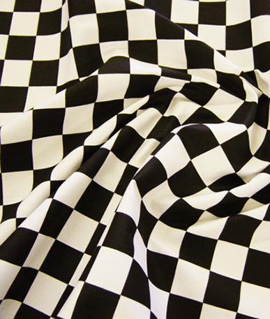 Chequered Flag -1 inch squares | Black