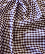 Gingham Check Quarter Inch check - Brown