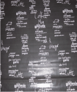 PVC Table Covering wth Menu Design | Black (900)