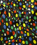 Multi coloured satin spots | Black