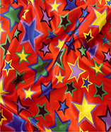 Multi coloured satin stars