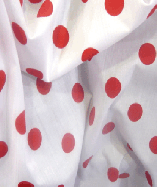 Spots Polka Dots - White Ground - Red