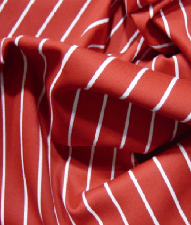 Butchers Stripe Teredo | Red - White Stripe