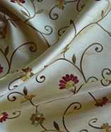 Captivate Floral Curtain Material | Antique