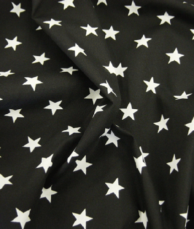 White Stars on Cotton