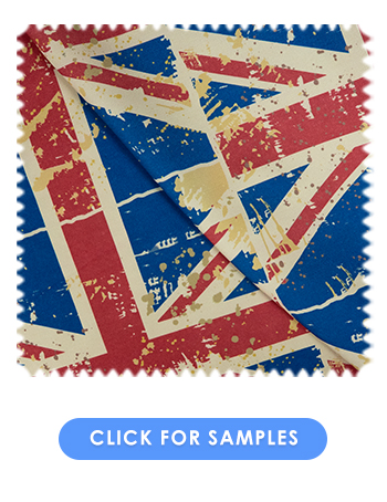Union Jack Flag Curtain Material