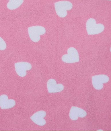 Hearts Printed Fleece