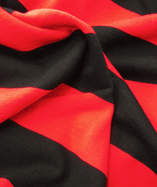 Wide Stripe Jersey Tubular (C) - Red & Black Stripes