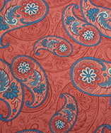 Cotton Lawn - Paisley Design - Red (10)