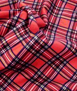 Printed Waterproof Polyester | Red Tartan