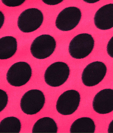 Cerise Big Spot Fleece | Black Spots 18