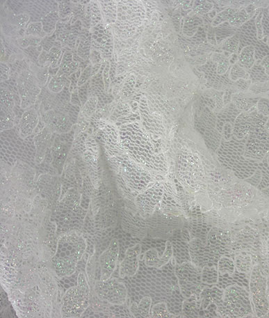 Corded Lace Fabric White 146cm