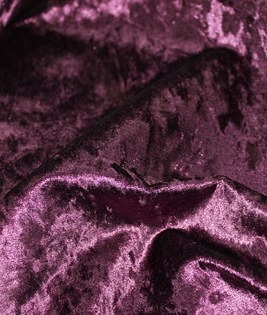 Bling Crushed  Velvet Upholstery Fire Retardant | Amethyst