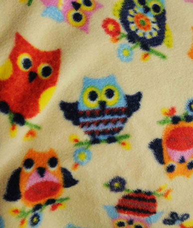 Multi Coloured Owl Fleece