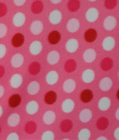 Pink Spotty Fleece Fabric