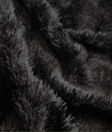 Teddy Bear Stretchy Fun Fur (D) - Black