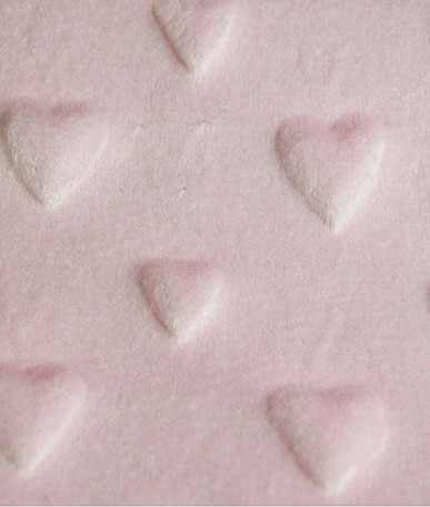 3D Heart Velour Fabric