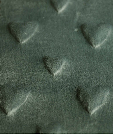 3D Heart Velour Fabric