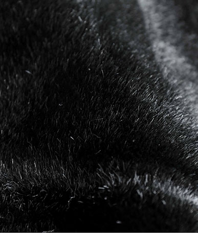 Short Pile Fur Animal Replica (D) - Black