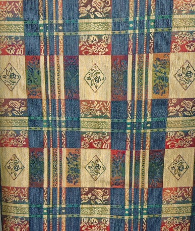 Tartan Tapestry Style Fabric | Dark Multi