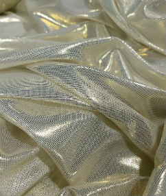 White/Gold Metallic Microdot Fabric