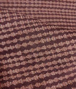 Wavy Stripe Upholstery Fabric - Russet and Wine