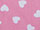 Fabric Color: Pink Ground White Heart