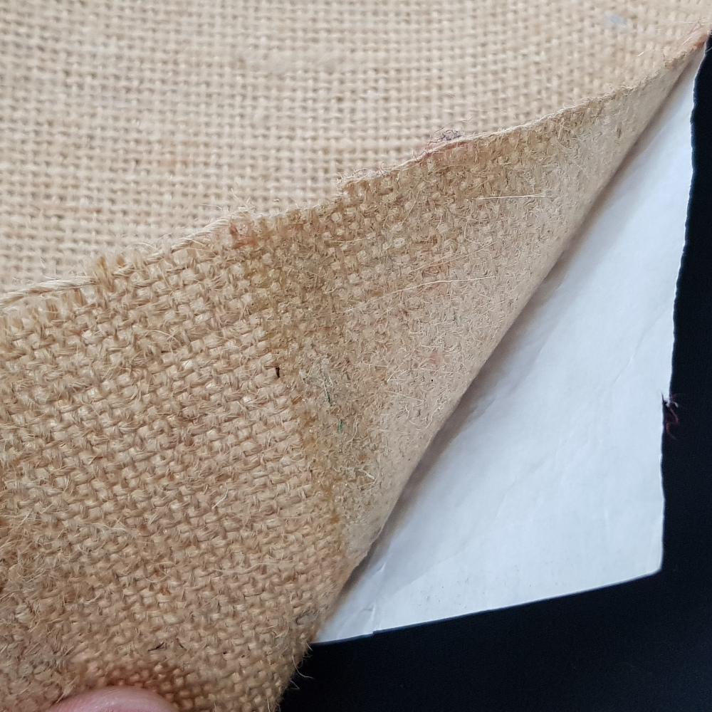 Self Adhesive Hessian Fire Retardant Fabric UK