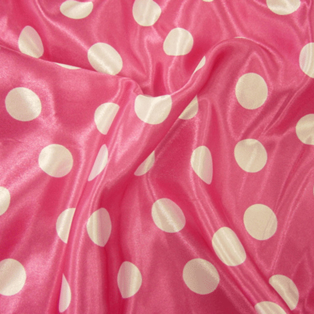 Printed Satin Spots Fabric UK