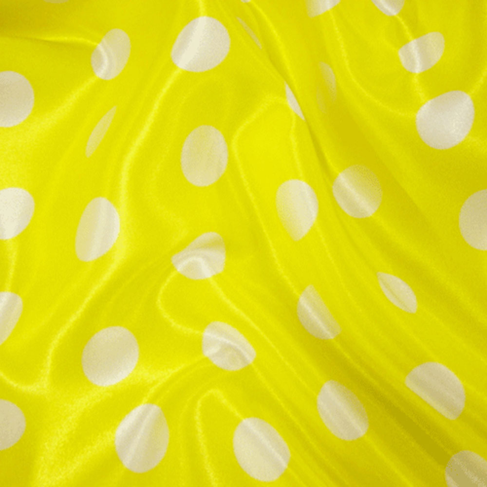Printed Satin Spots Fabric UK
