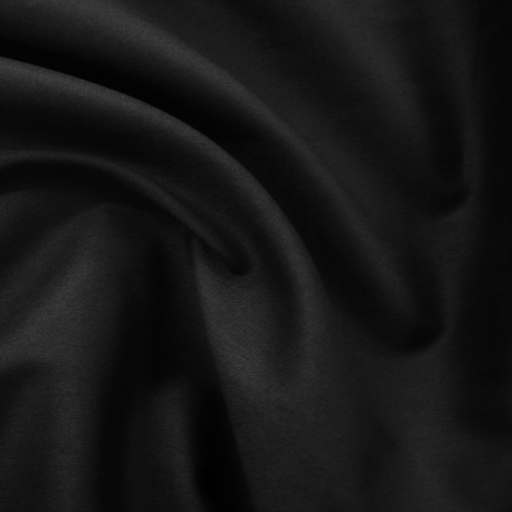 Black Cotton Lycra Poplin Fabric UK