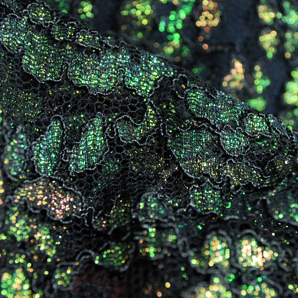 green stretch lace