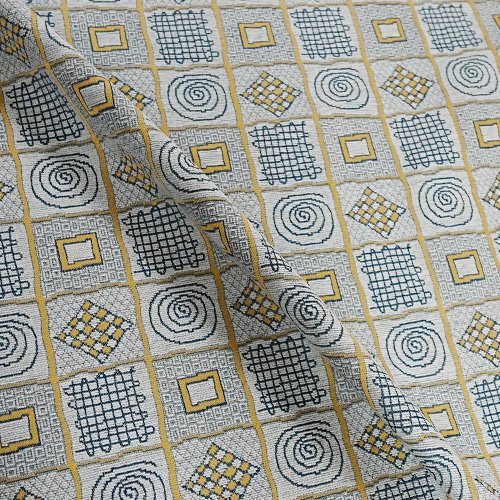 Aztec Patchwork Upholstery Fabric